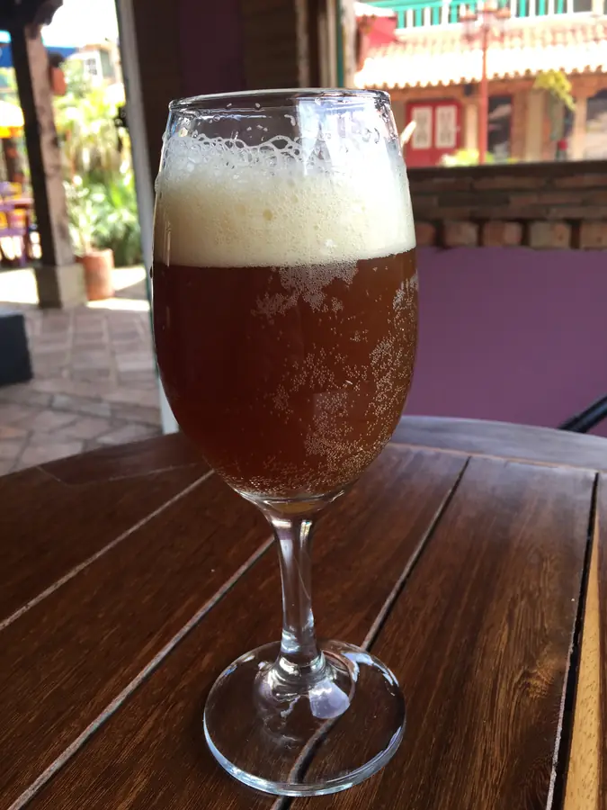 Cerveza artesanal en terraza